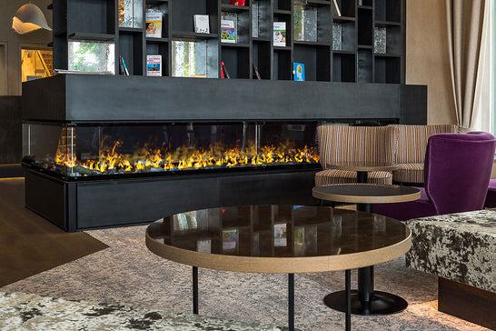 „The Flame“ vandens garų židiniai – tikra ugnis be dūmų ir kamino