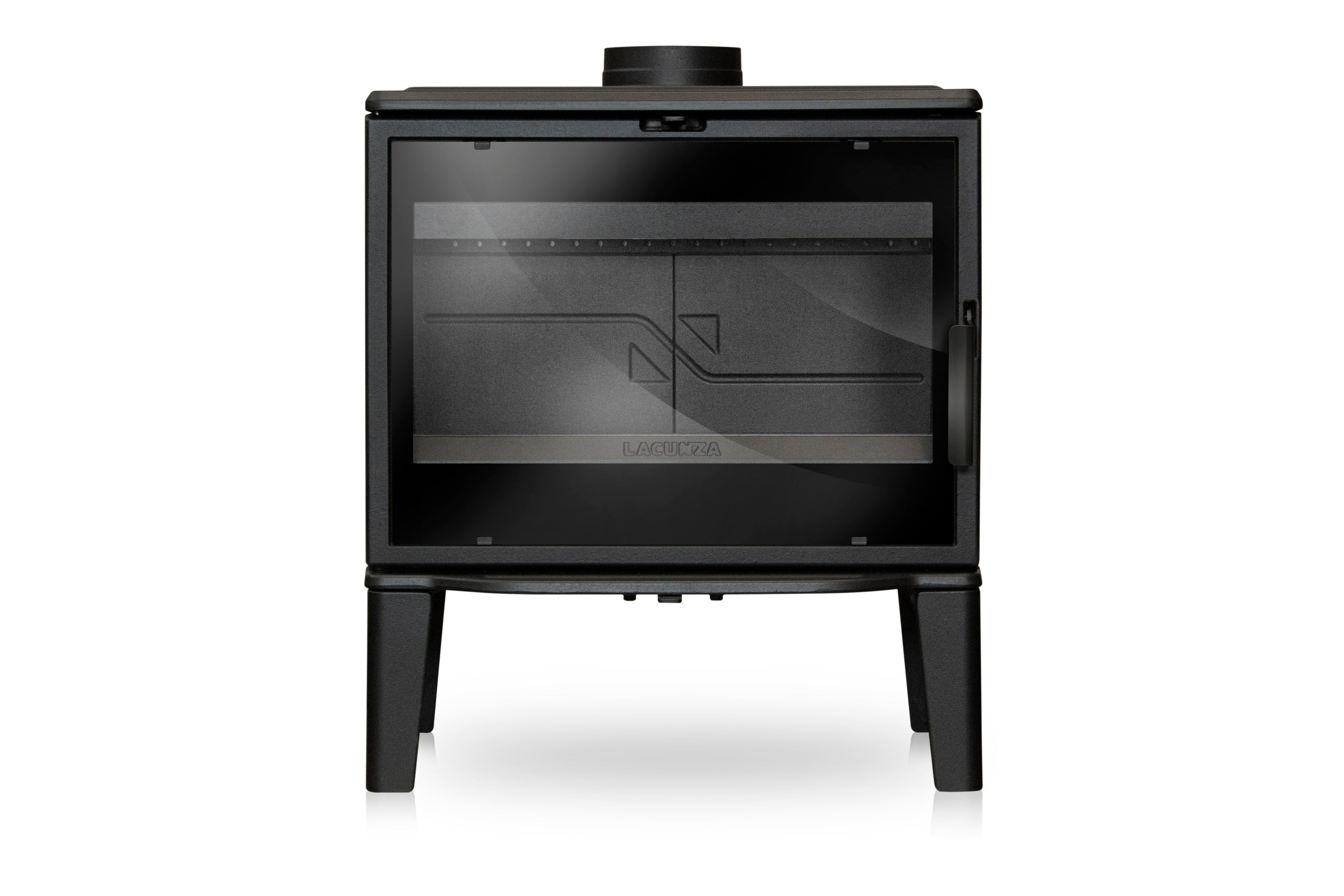 Lacunza BIARRITZ, wood-burning, cast iron stove, black