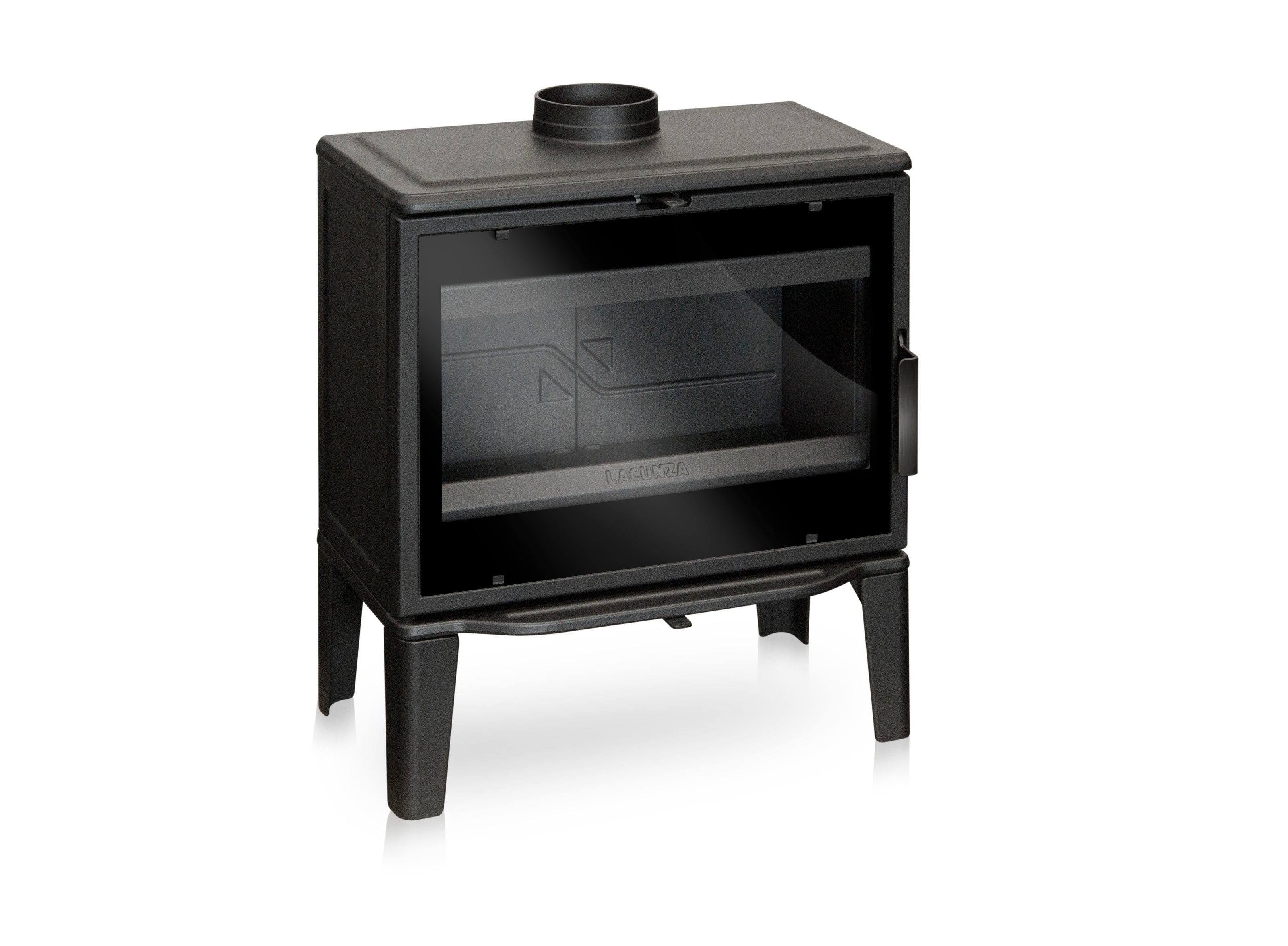 Lacunza BIARRITZ, wood-burning, cast iron stove, black
