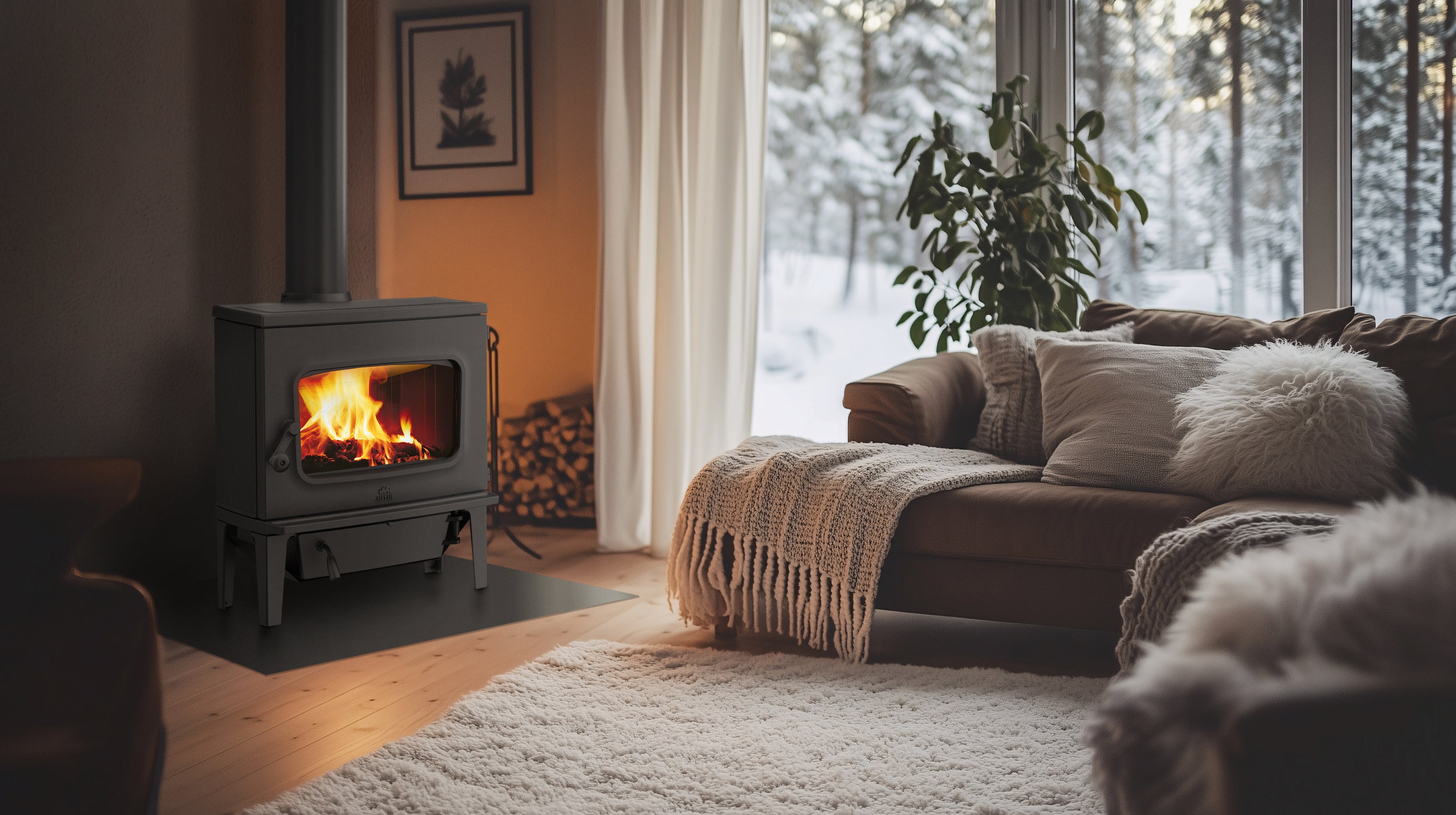 Ketinė krosnelė JØTUL F 405 BP, juodos  spalvos