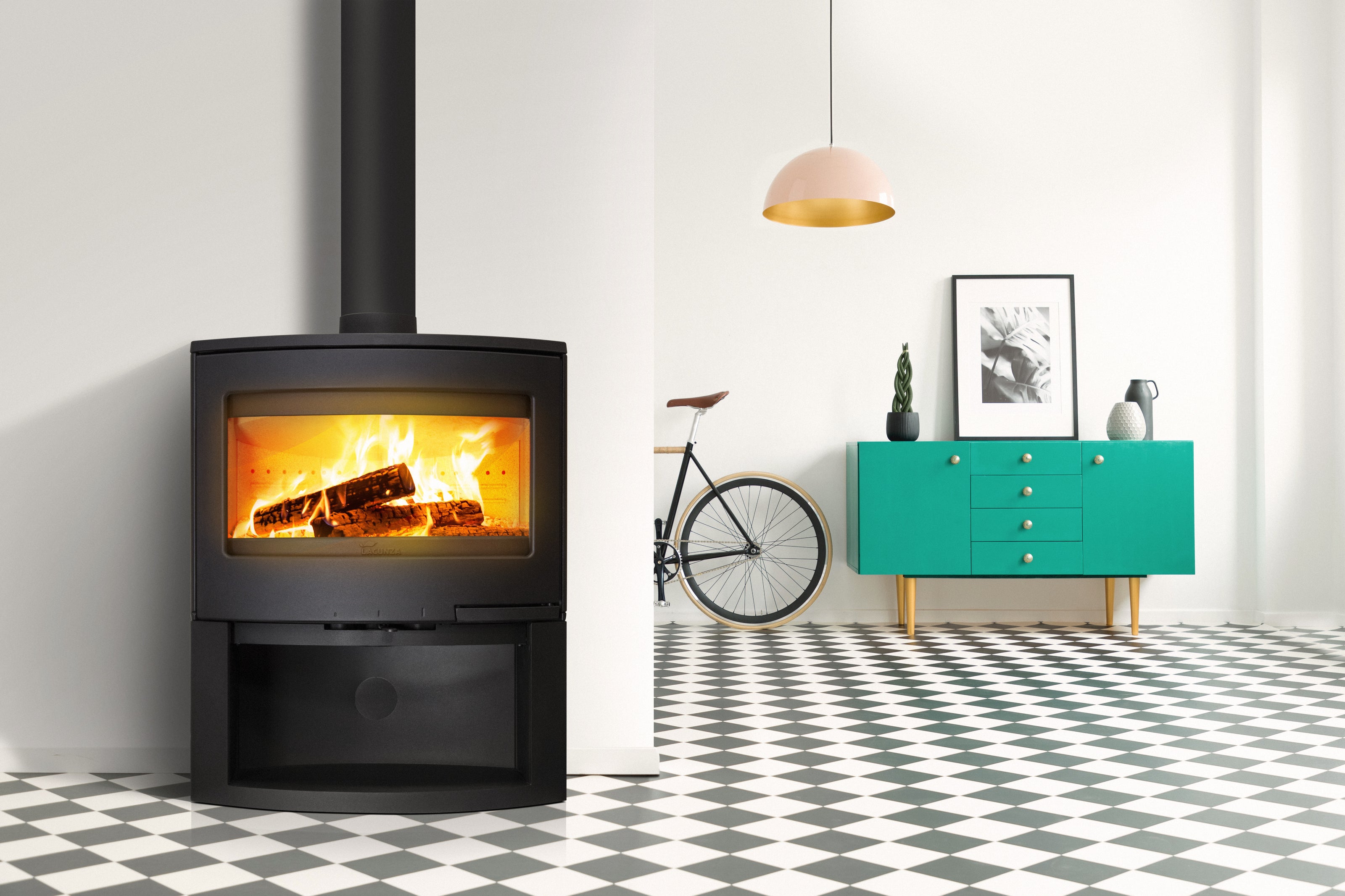 Lacunza BRISTOL, wood-burning, cast iron stove, black