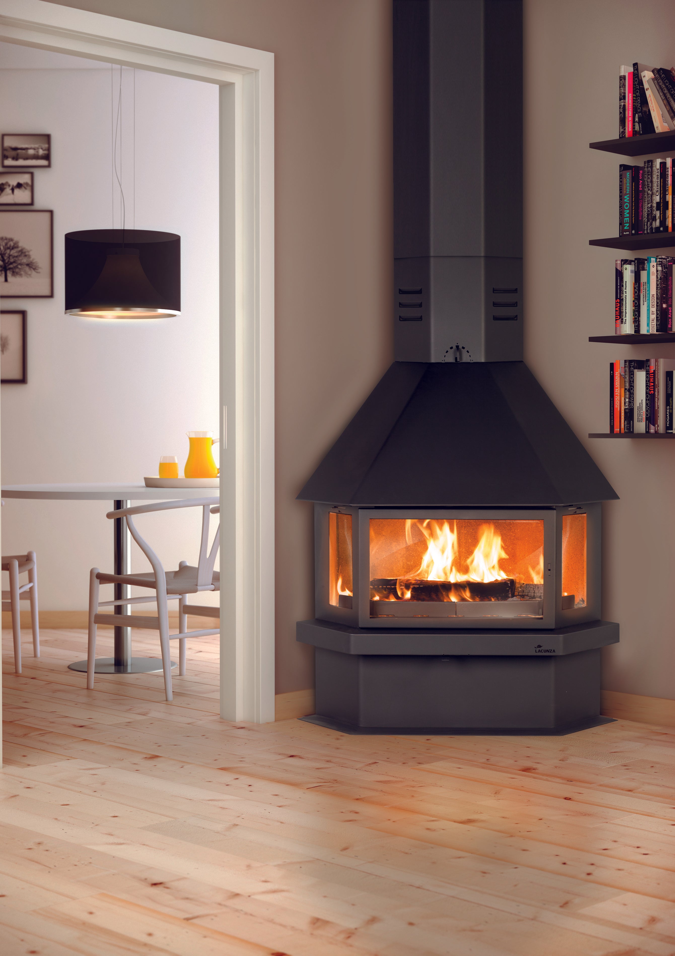 Lacunza CM 300R, black, with side windows, corner