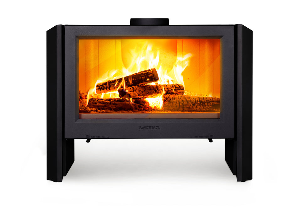 Lacunza LEON, wood-burning, steel-cast iron stove, black