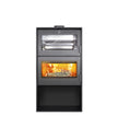 Lacunza OSLO steel stove with larger baking oven, black