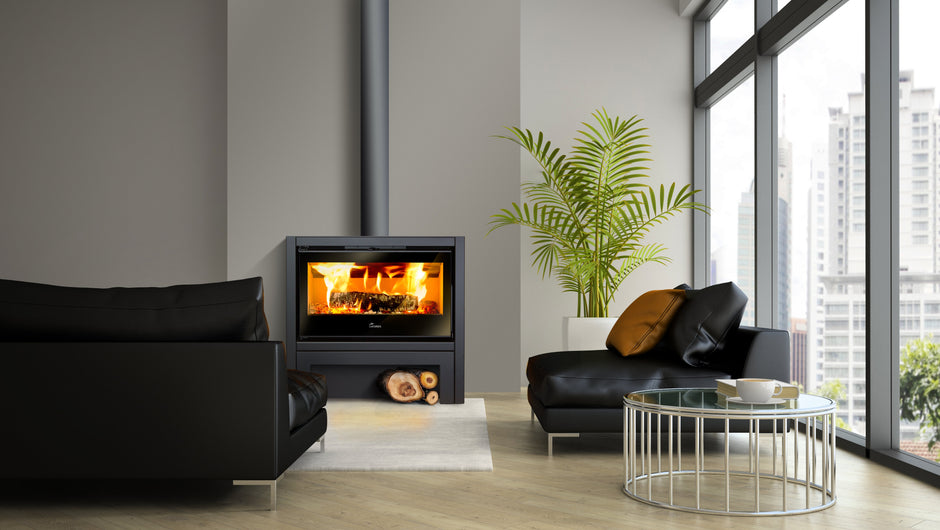 Lacunza Platinum 800 steel stove, black