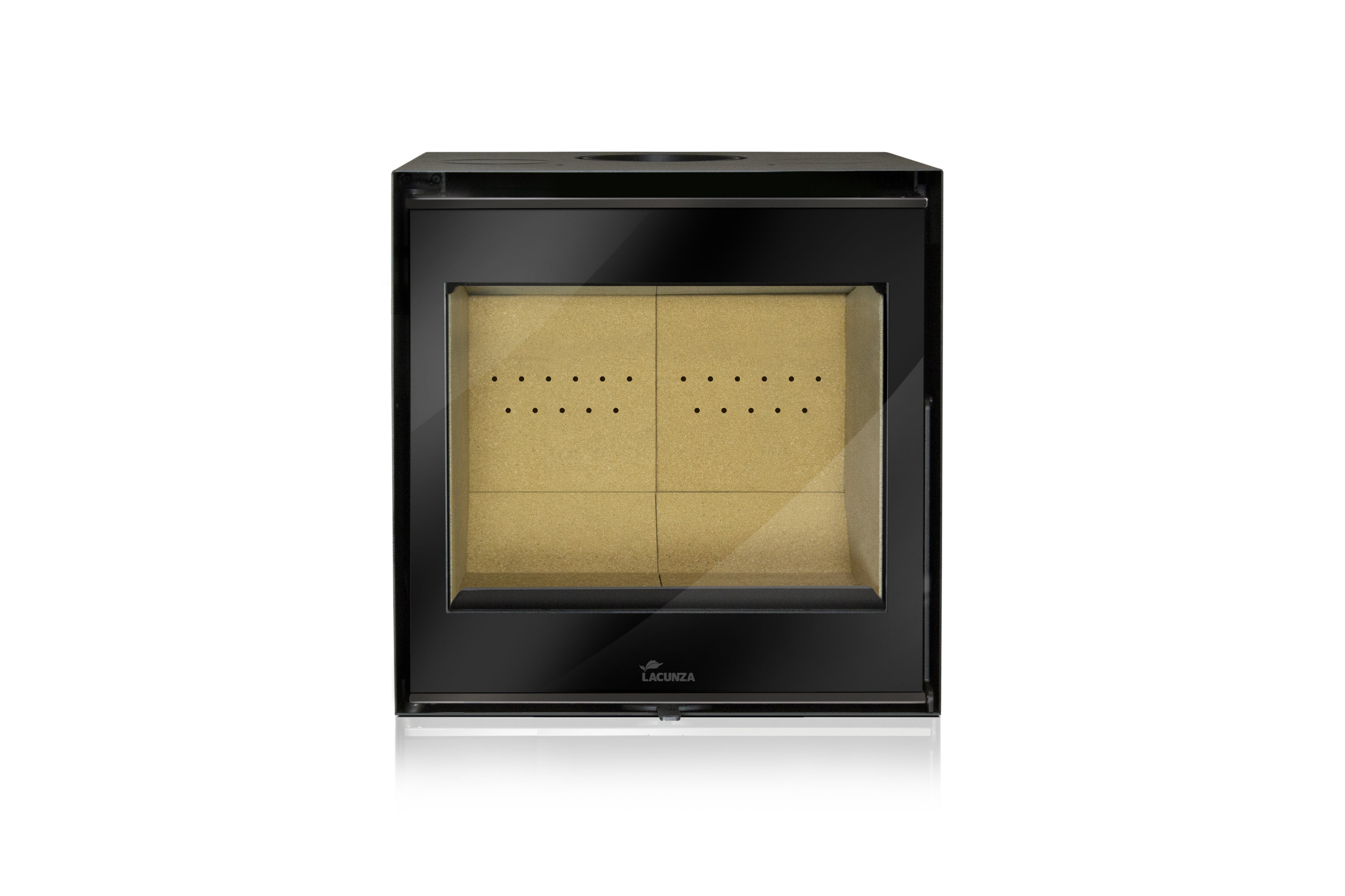 Lacunza ADOUR 500 ST, steel, wood-burning fireplace insert, straight glass, black color