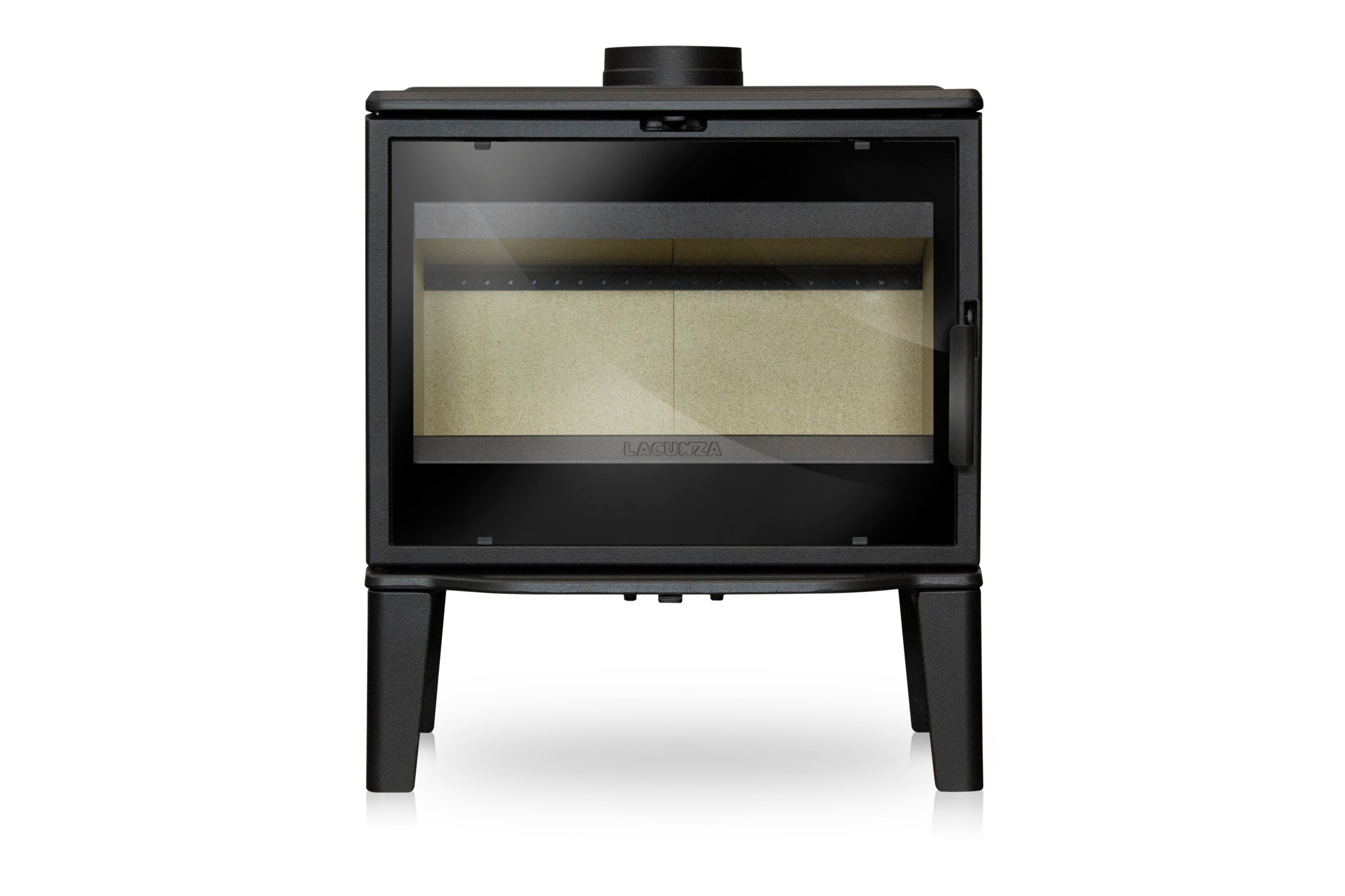 Lacunza BIARRITZ, wood-burning, cast iron stove, black