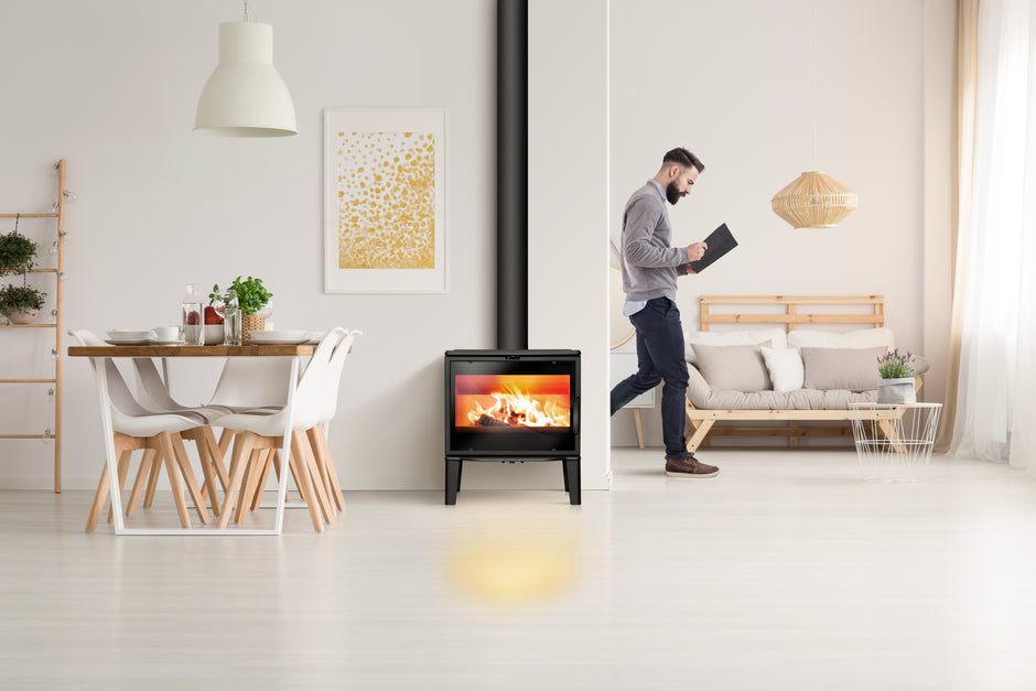 Lacunza BIARRITZ, wood-burning, cast iron stove, black