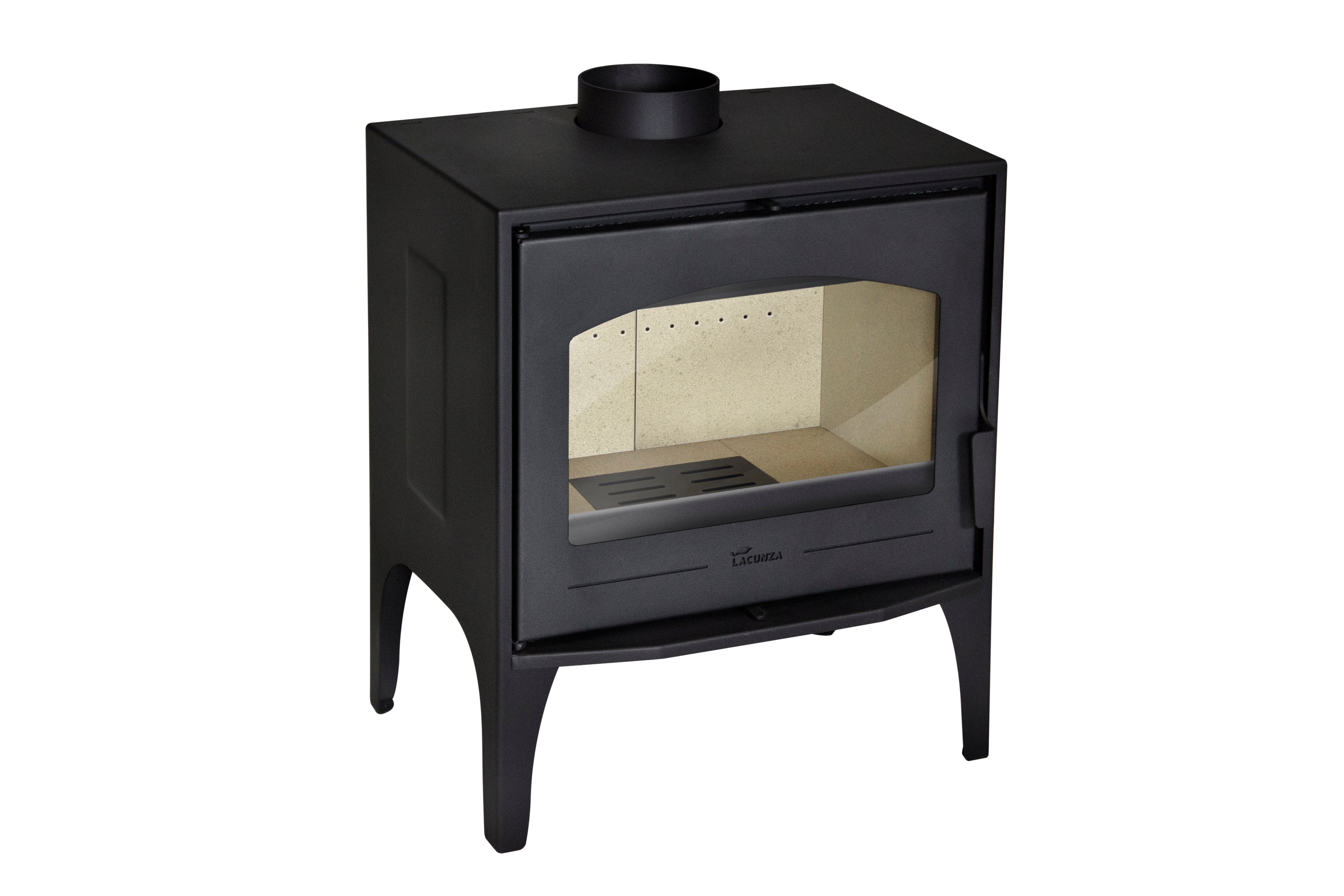 Lacunza Calpe steel classic stove with a spacious combustion chamber