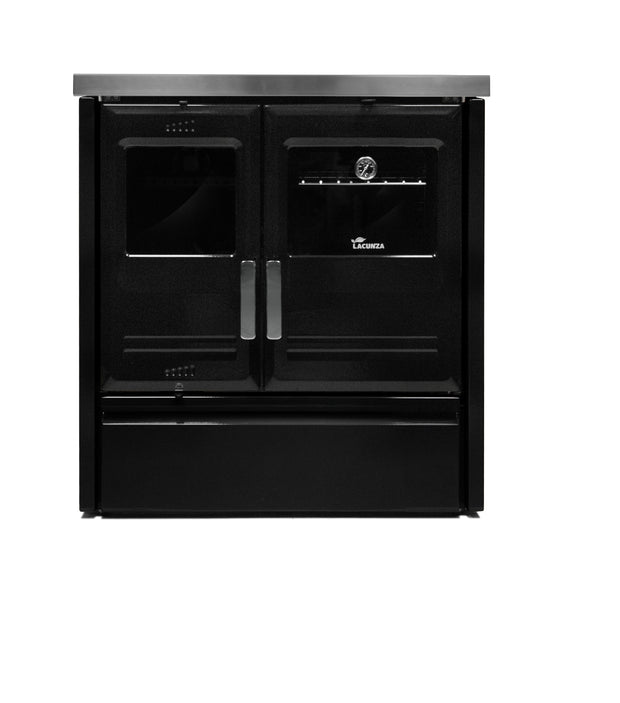 Lacunza ETNA 5T, kitchen, wood-burning stove, black, with baking oven and hob