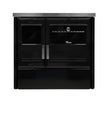 Lacunza ETNA 7T, cast iron, kitchen, wood-burning stove, black, with baking oven and hob