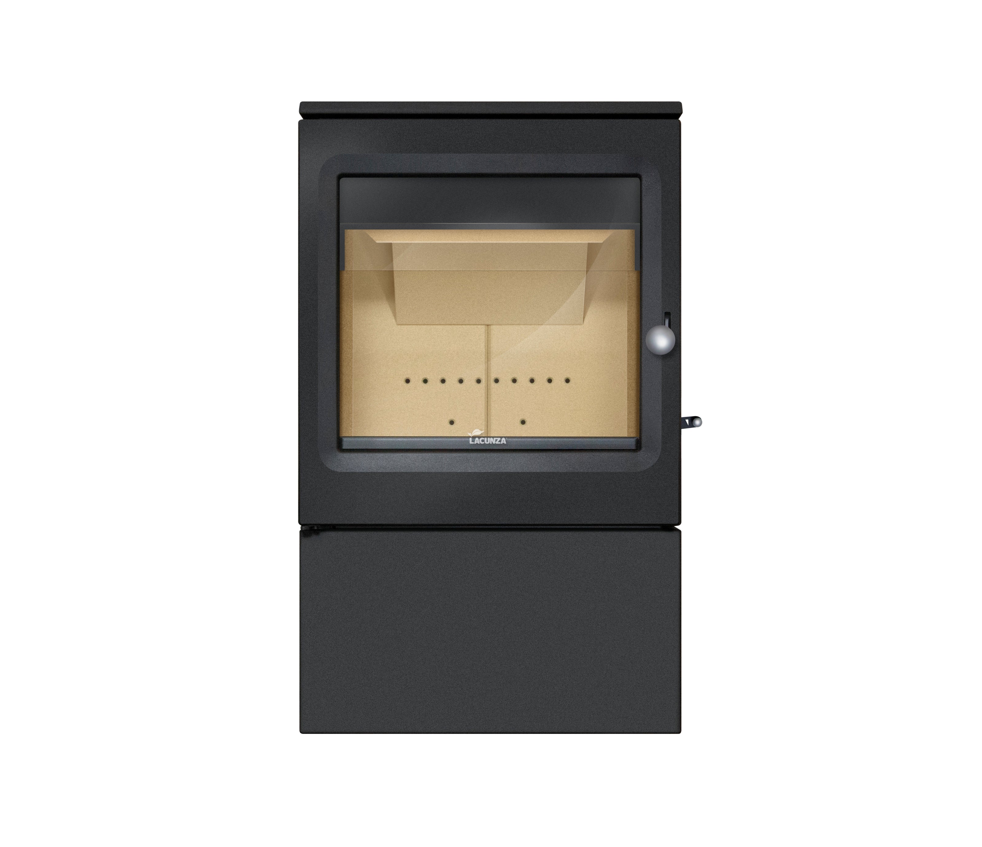 Lacunza GARDE, wood-burning, cast iron stove, black with side windows