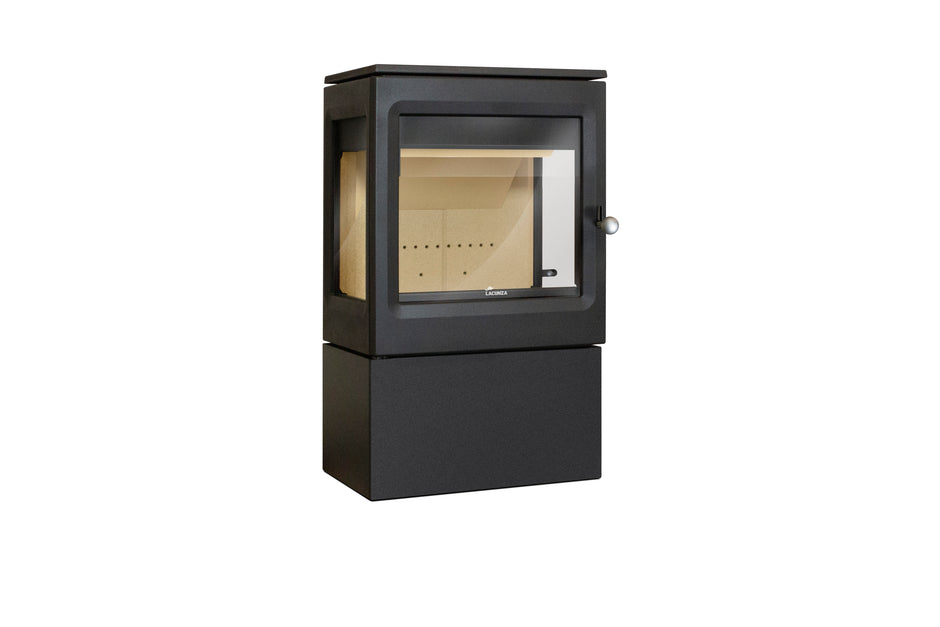 Lacunza GARDE, wood-burning, cast iron stove, black with side windows