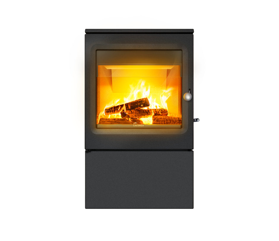 Lacunza GARDE, wood-burning, cast iron stove, black with side windows