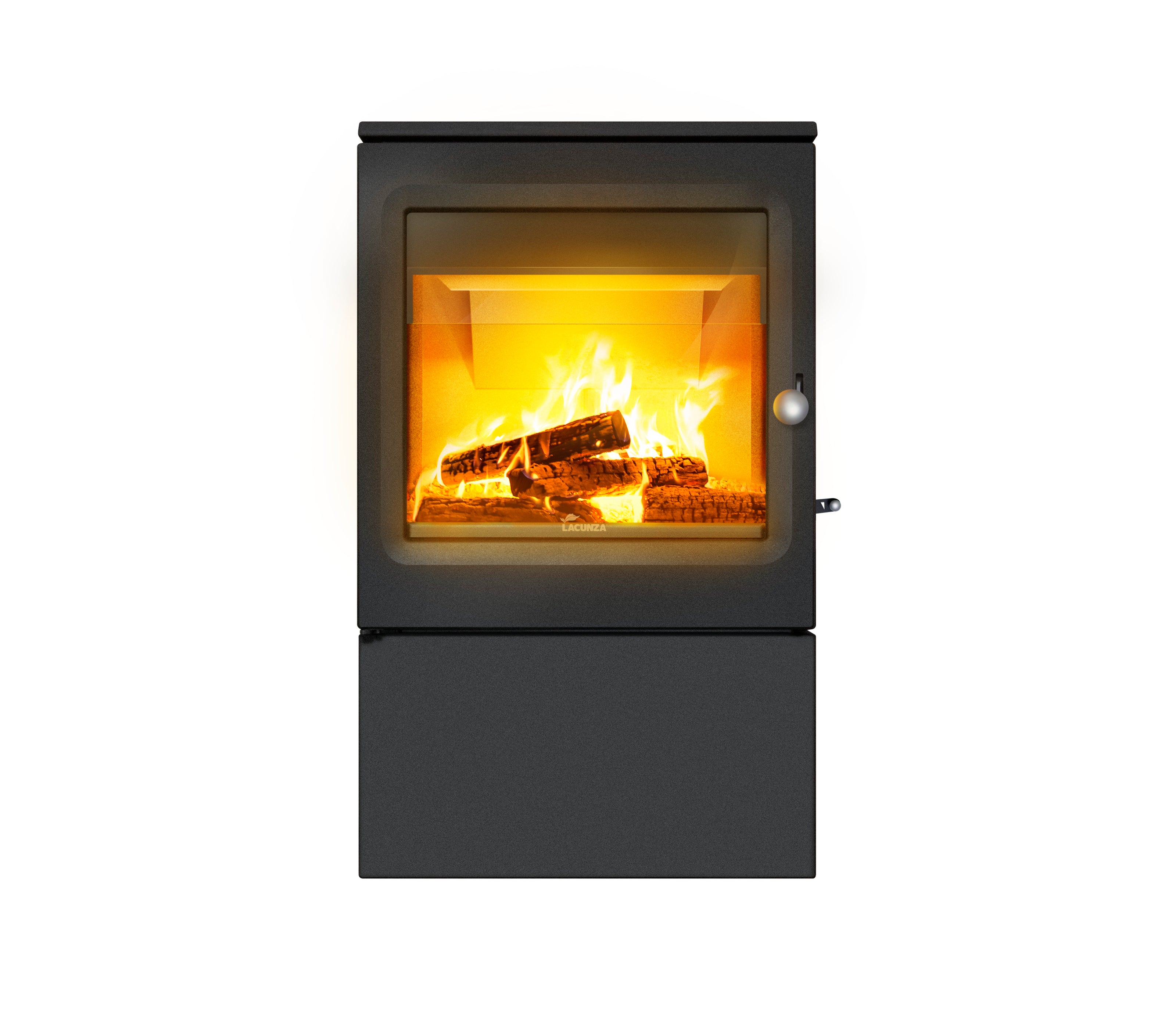Lacunza GARDE, wood-burning, cast iron stove, black with side windows