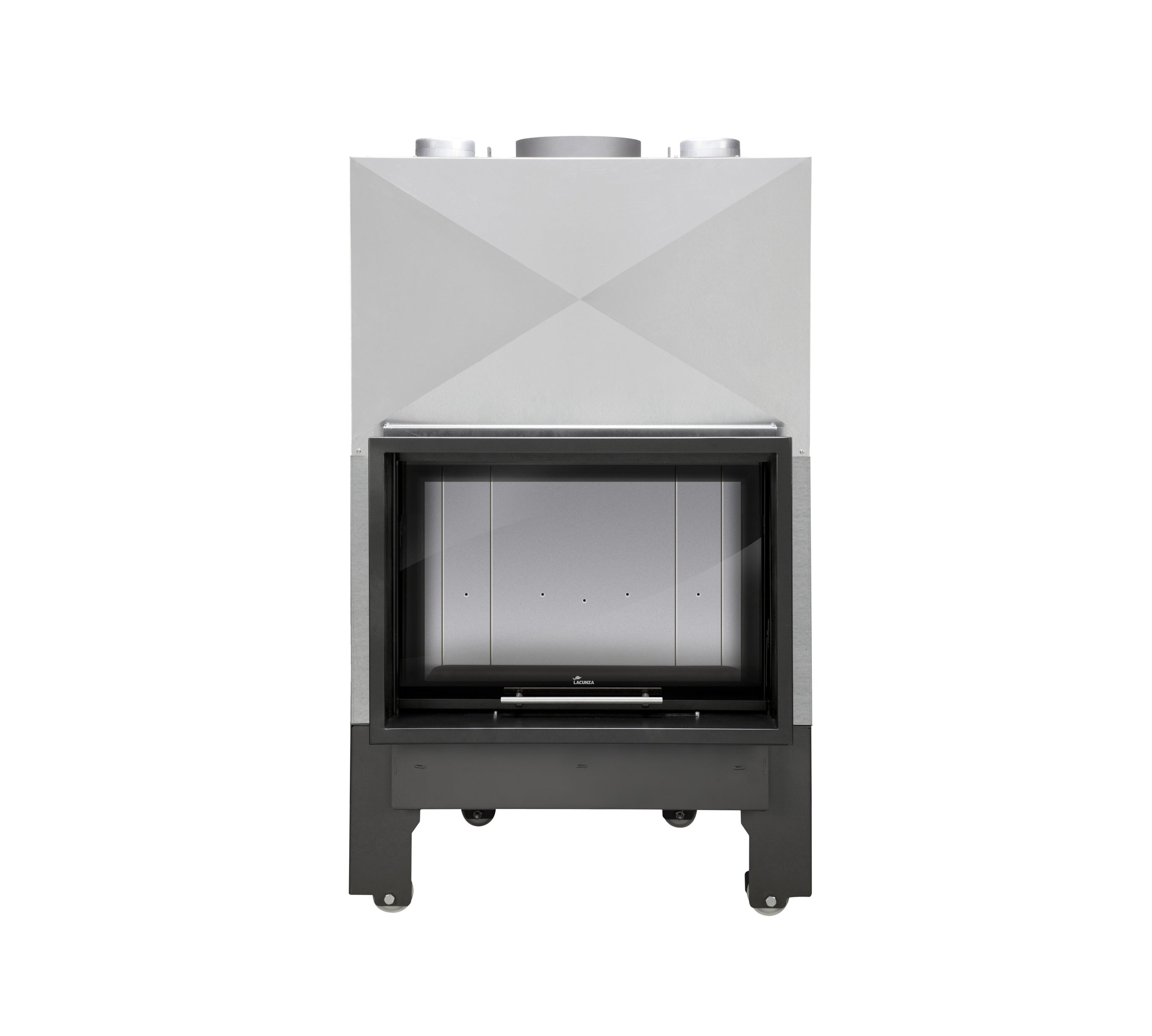 Lacunza ITACA ECO 80 – malkinis plieninis židinys su pakeliamu stiklu