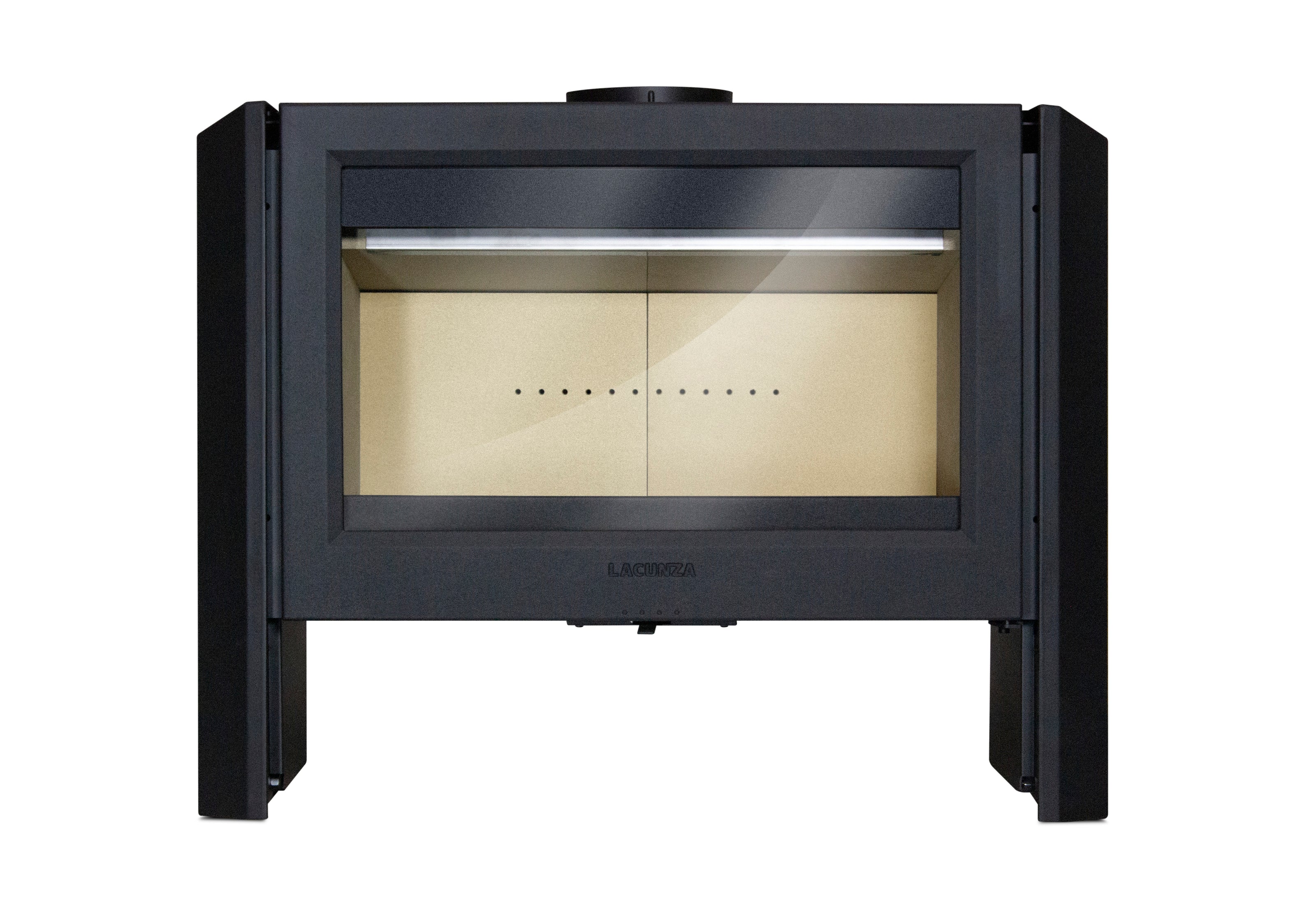 Lacunza LEON, wood-burning, steel-cast iron stove, black