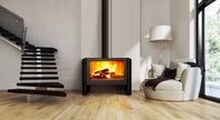 Lacunza LEON, wood-burning, steel-cast iron stove, black