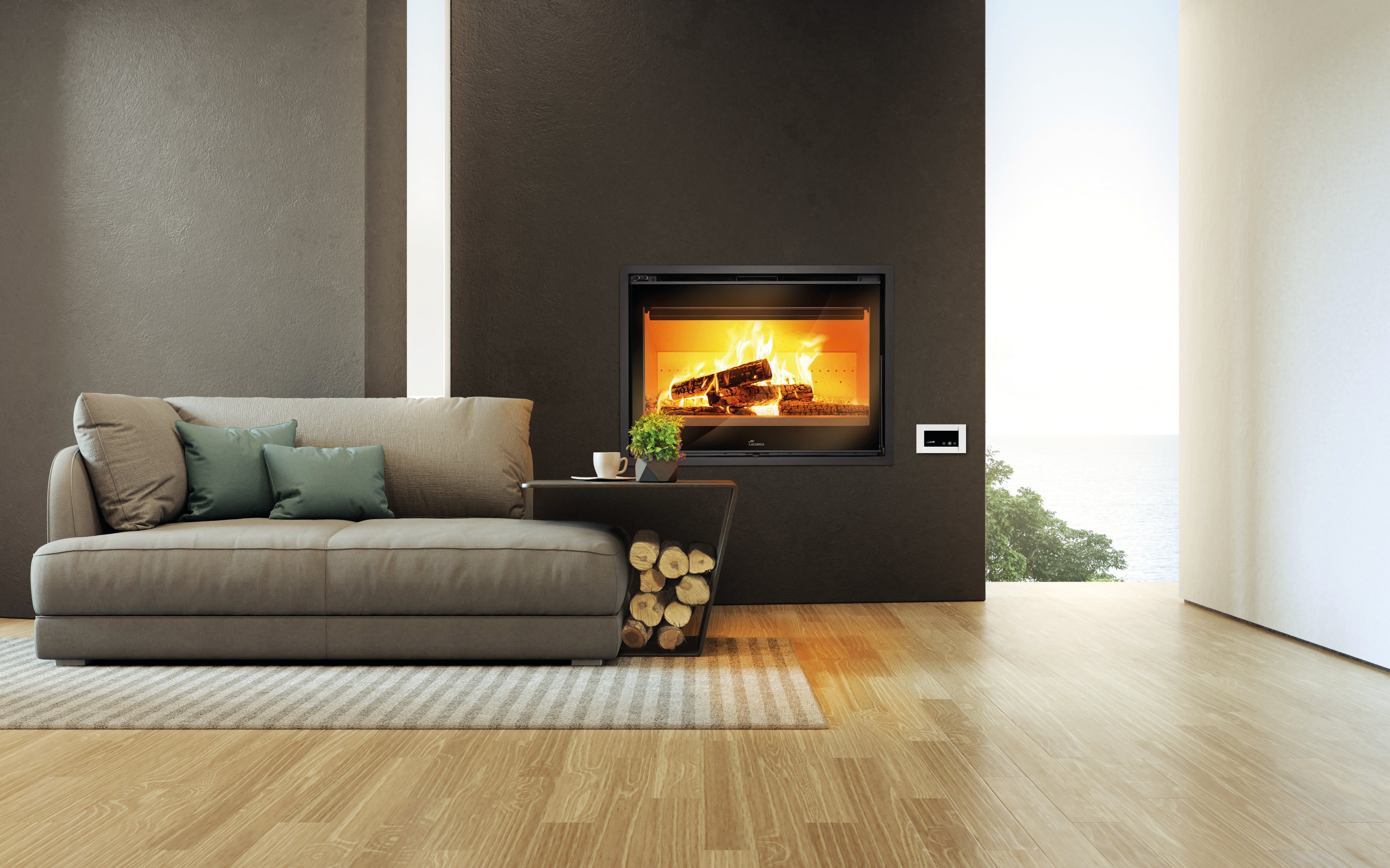 Lacunza LOIRE 800 – wood-burning steel fireplace insert, elegance and efficiency in one