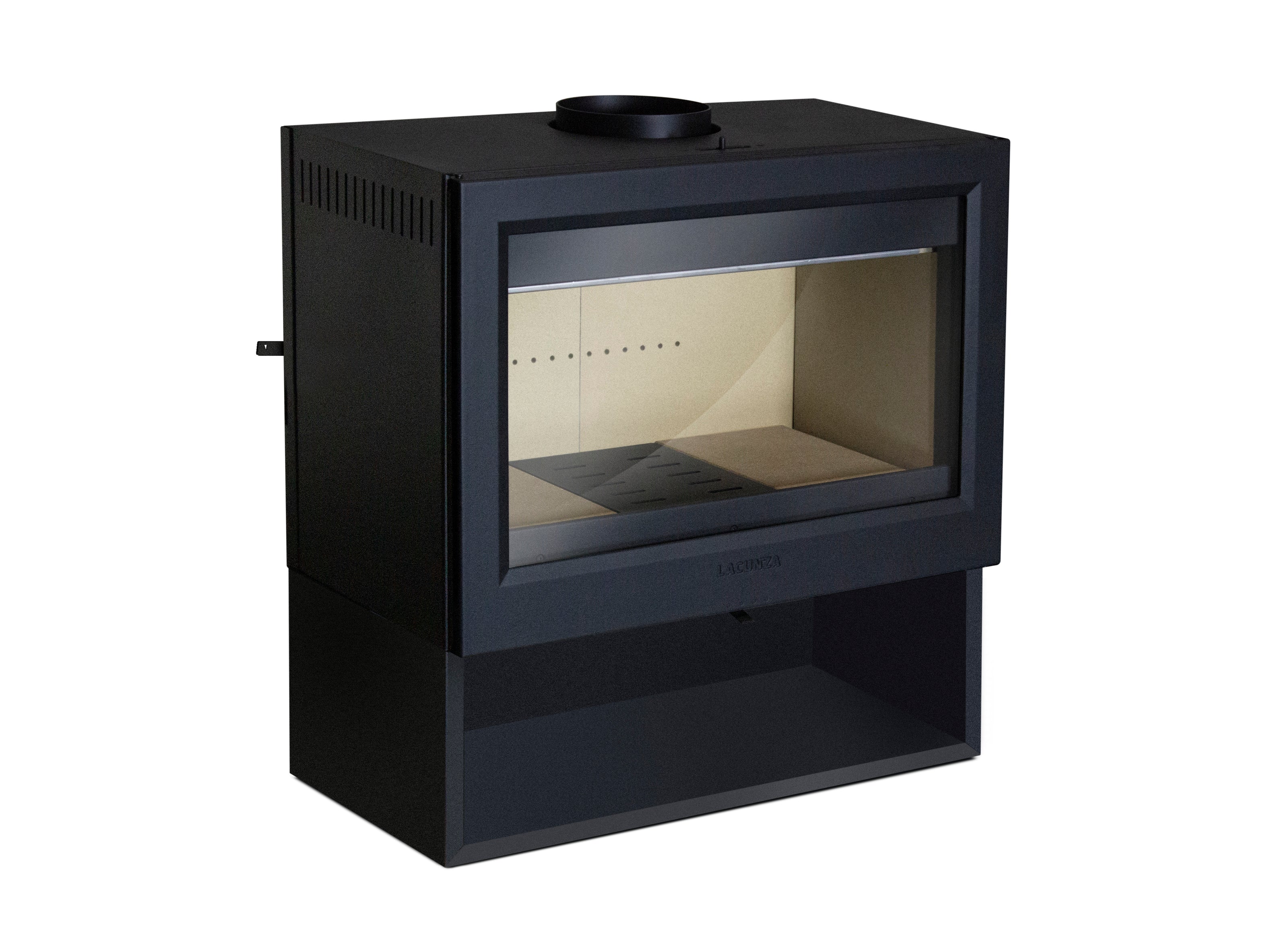 Lacunza LEON, wood-burning, steel-cast iron stove, black