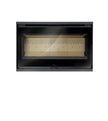 Lacunza PARIS 800 Mural, steel wood-burning hanging stove, black color, with straight glass