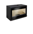 Lacunza PARIS 800 Mural, steel wood-burning hanging stove, black color, with straight glass