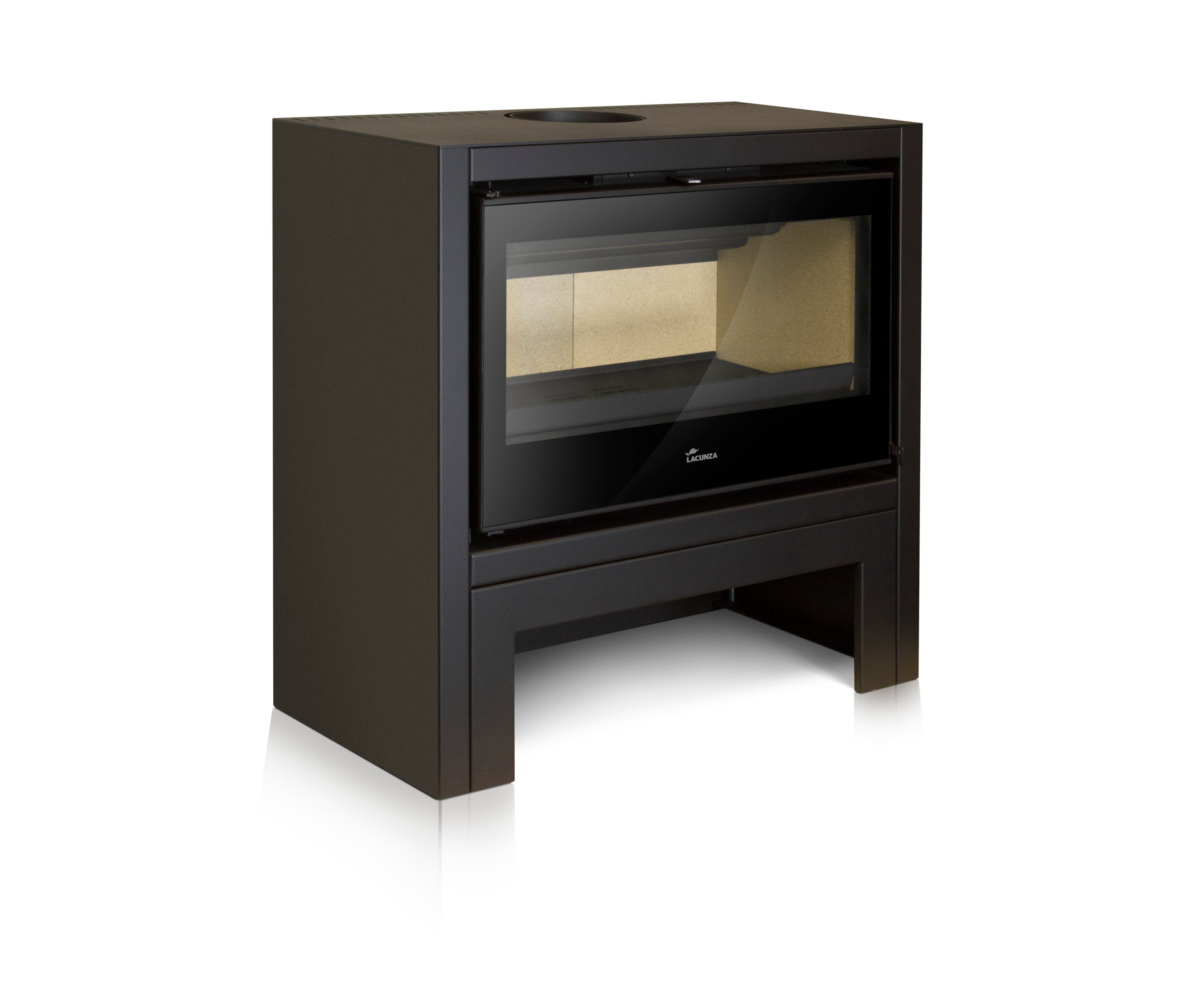 Lacunza Platinum 800 steel stove, black