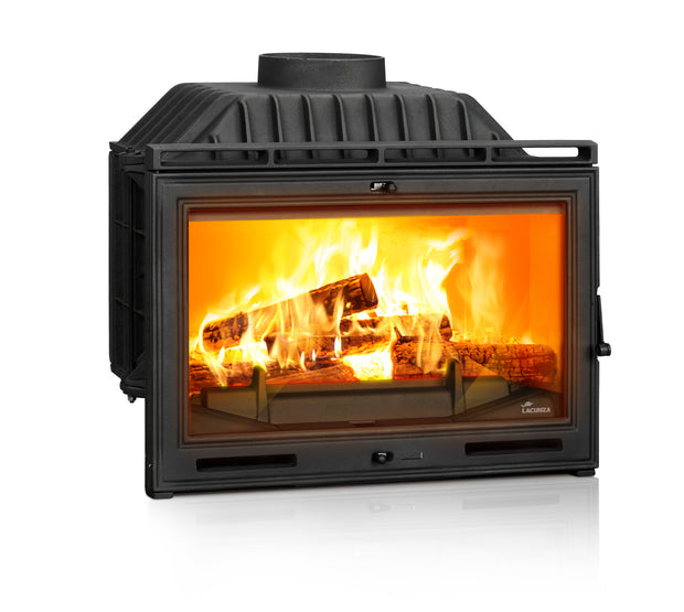 Lacunza RE 700, ketinis, malkinis židinio ugniakuras, juodos spalvos apdaila