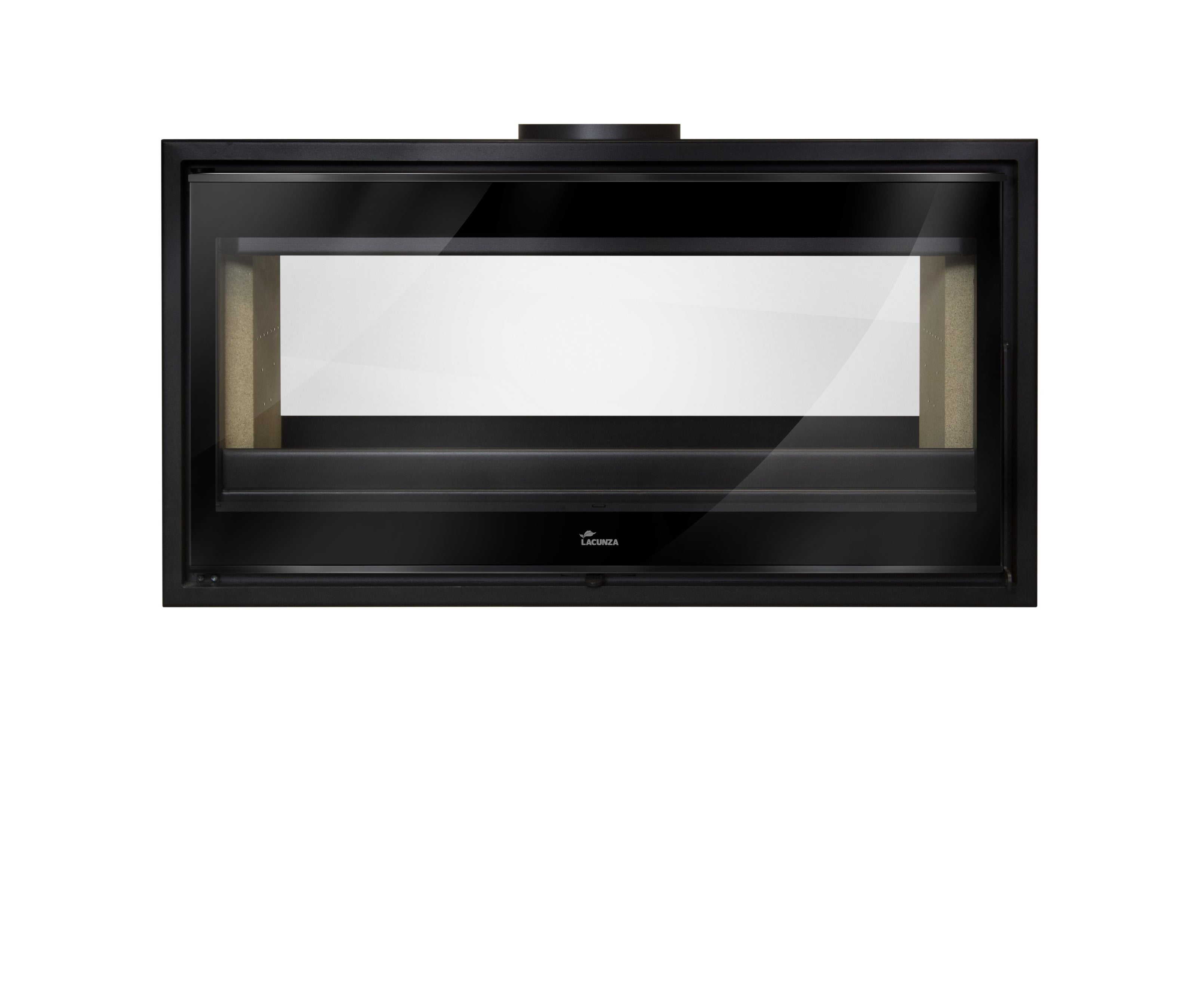 Lacunza VERONA 1000, steel, wood-burning stove, black, freestanding, two-sided