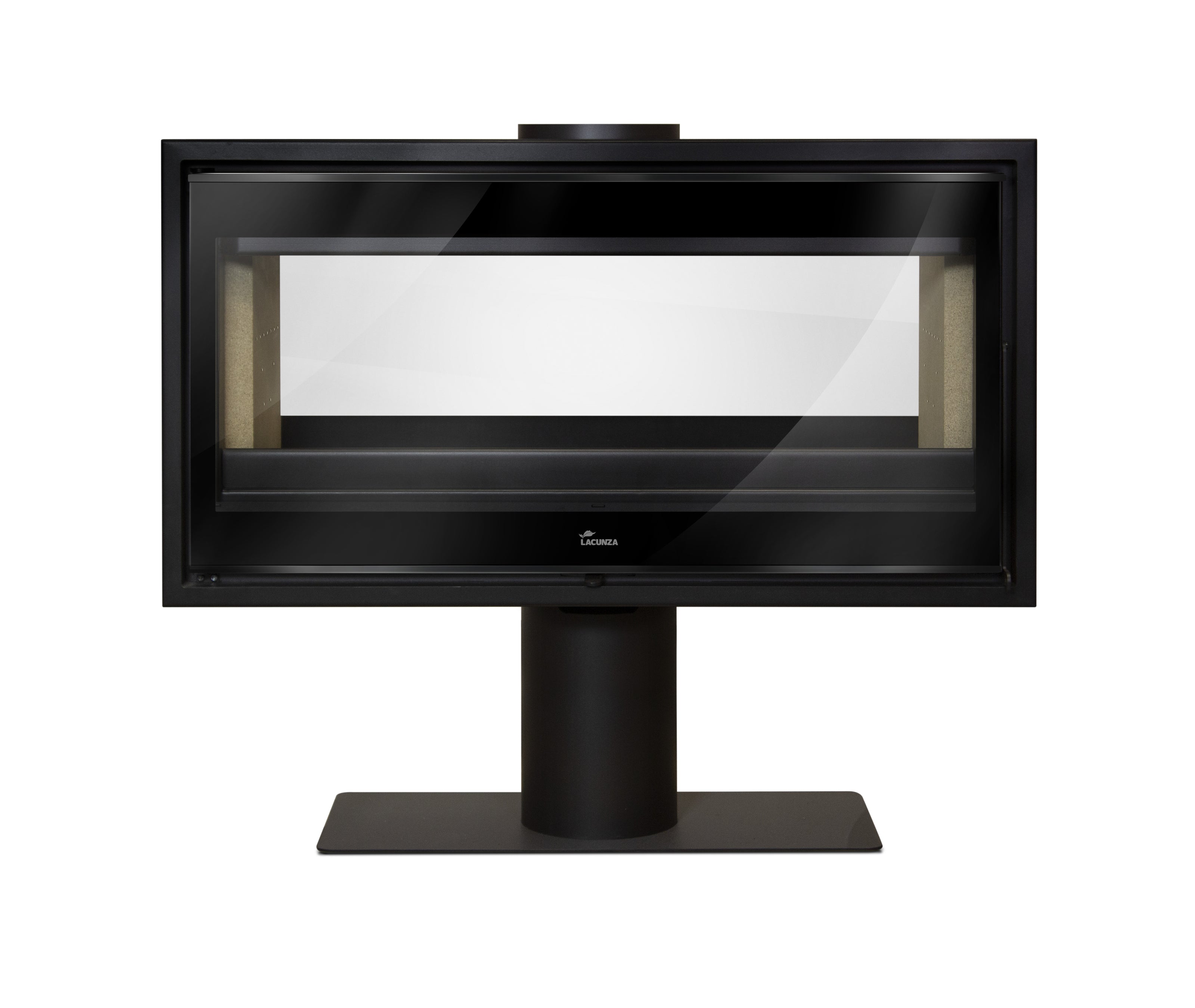 Lacunza VERONA 1001, steel, wood-burning stove, black, standing, two-sided