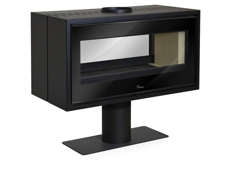 Lacunza VERONA 1001, steel, wood-burning stove, black, standing, two-sided