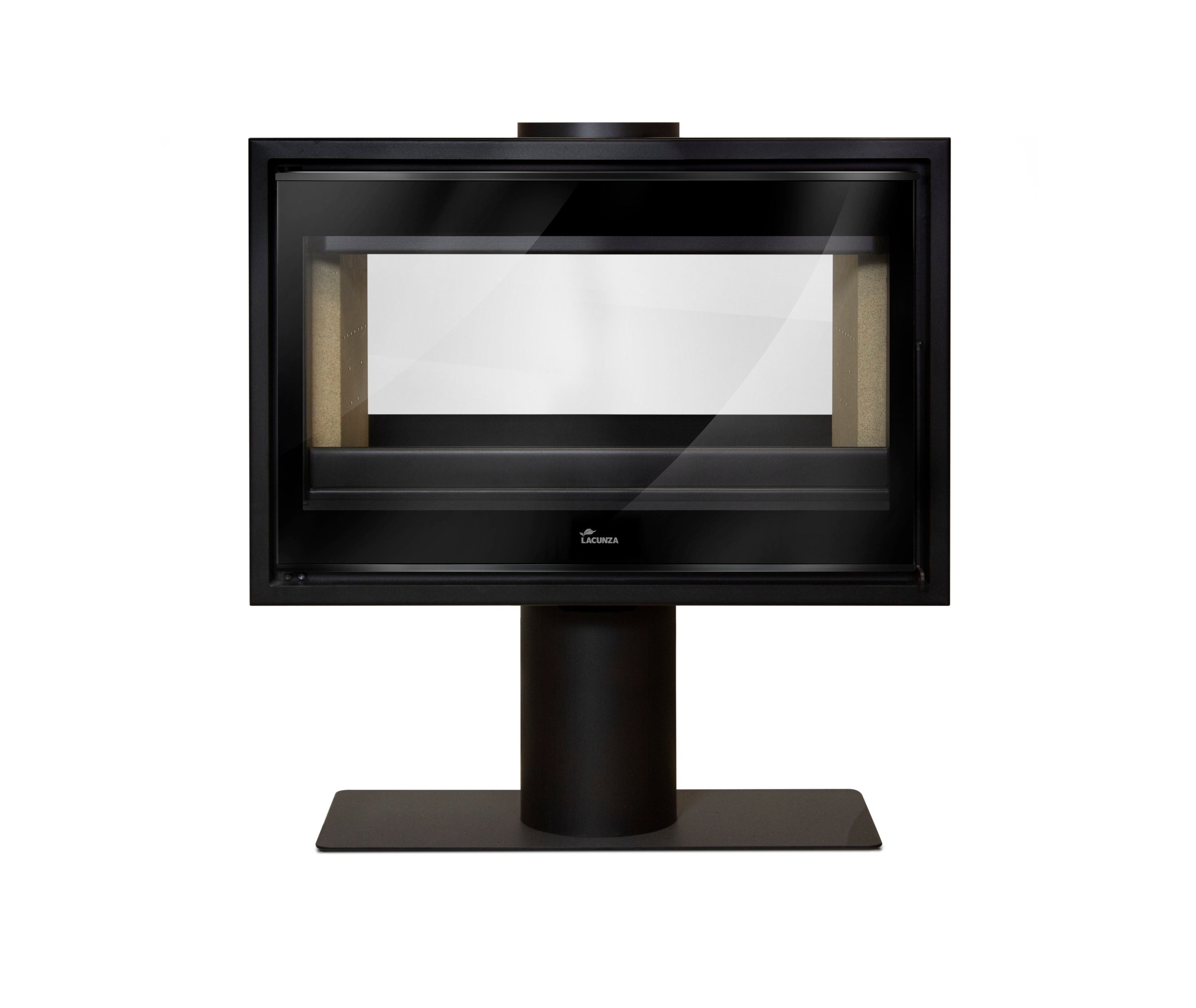 Lacunza VERONA 801, steel, wood-burning stove, black, standing, two-sided