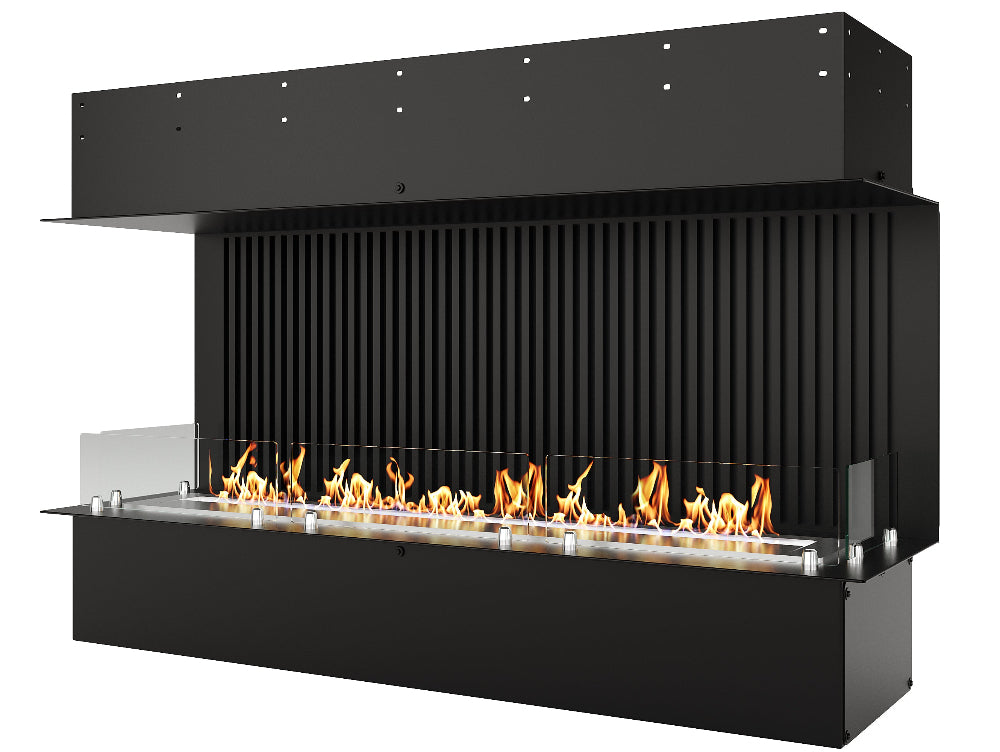 Biožidinys LACUNZA LUMIN 1300 CLID S, juodos spalvos, su briaunuota nugarėle ir šoniniais stiklais