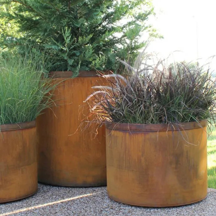 Apvalūs Corten plieno vazonai 50
