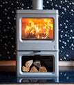 Plieninė krosnelė Charnwood Skye E 700, automatinis valdymas, juodos spalvos