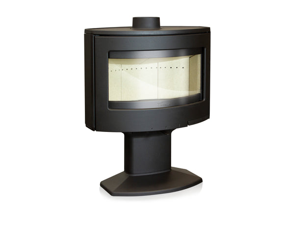 Lacunza TARBES, wood-burning, cast iron stove, black, on a leg