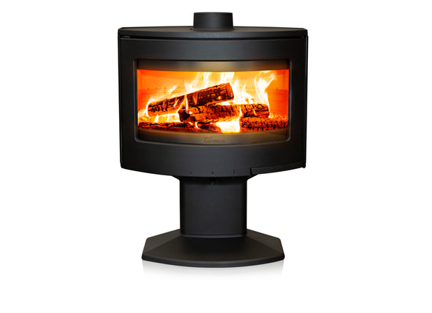 Lacunza TARBES, wood-burning, cast iron stove, black, on a leg