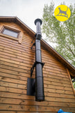Plieninis izoliuotas kaminas DUALINOX WG 50, Ø150 – skirtas montuoti per sieną