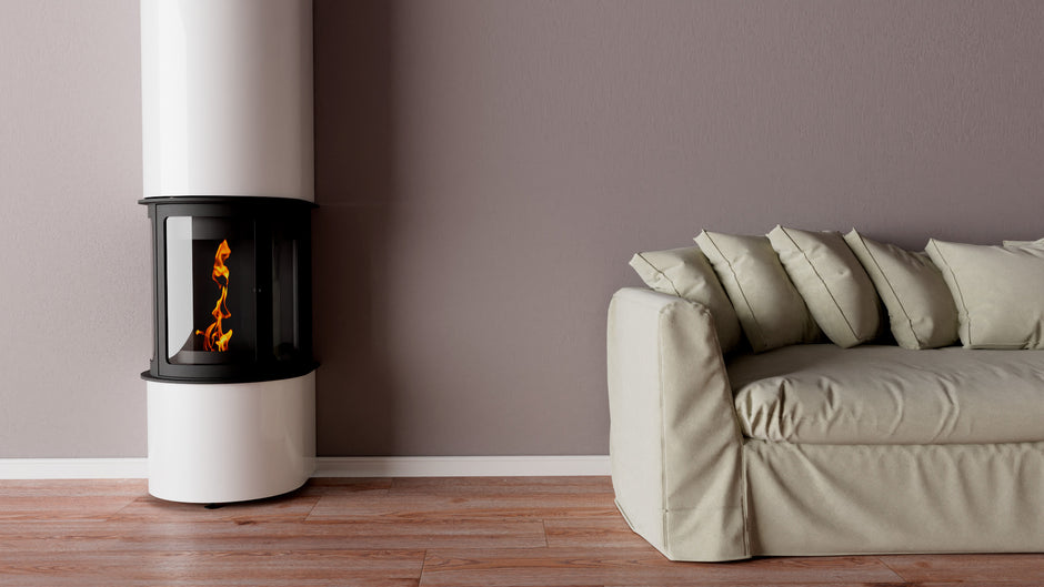 Fireplace TRAFORART OLYMPIA three glasses